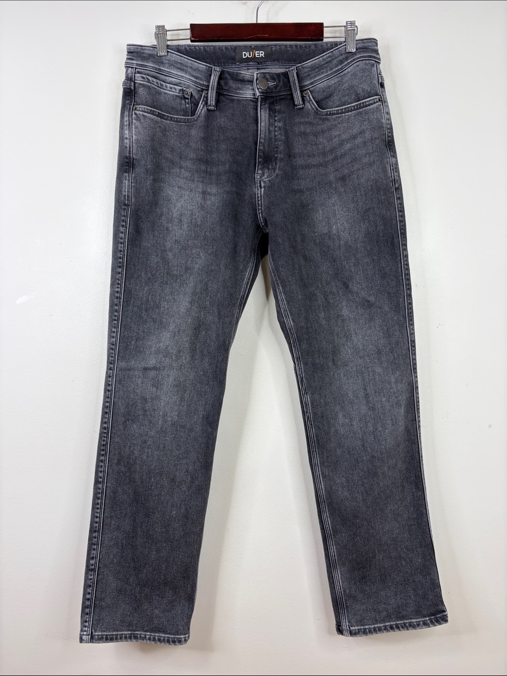 DU/ER Jeans Mens 33 x 30 Gray Tech Fleece Straight Fit Lined Fireside Pants